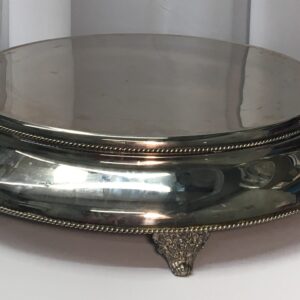 Round Silverplate Cake Plateau with Roping