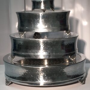 Round Hammered Cake Plateau