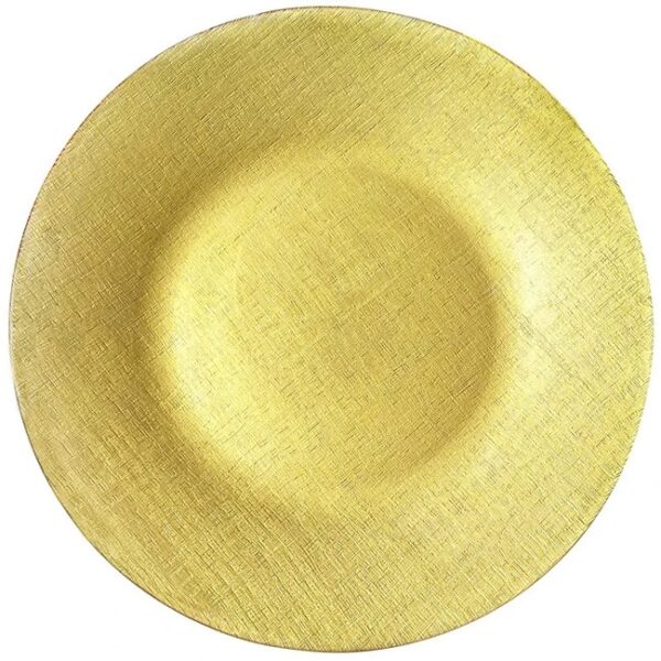 Matte Gold Glass Charger Plate