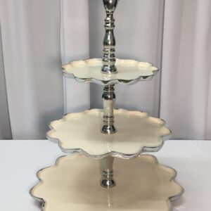 Nickel & White Cupcake Stand