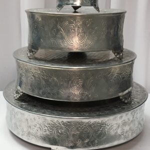 Round Tall Aluminum Cake Plateau