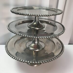 Aluminum Beaded Cake Stand