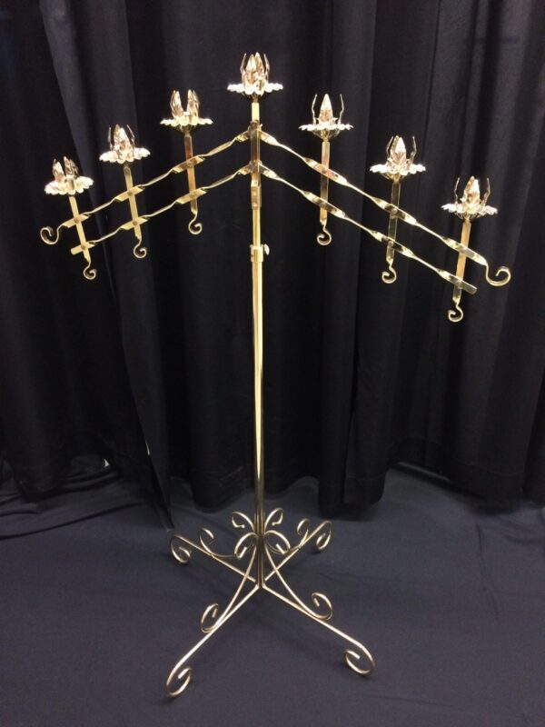 7 light adjustable, comes in pair, available in brass or nickel